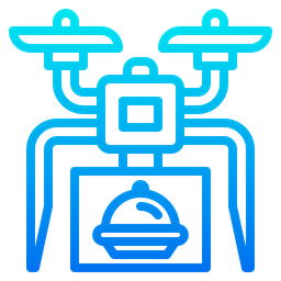 Essenslieferung per Drohne  Symbol