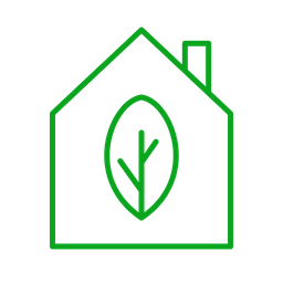 Green energy home  Icon