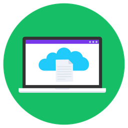 Documento na nuvem  Ícone
