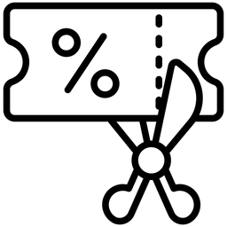 Gutschein ausschneiden  Symbol