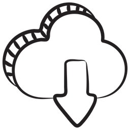 클라우드 다운로드  아이콘