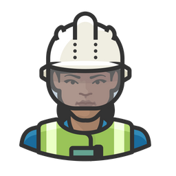 Construction Worker Black Woman  Icon