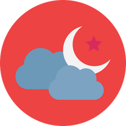 Cloud And Moon  Icon