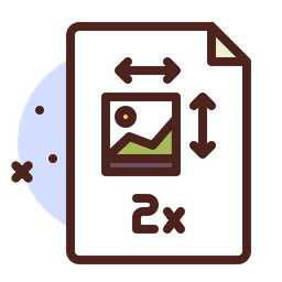 2 X 전체 크기 이미지  아이콘