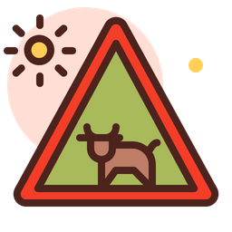 Animal Warning Sign  Icon