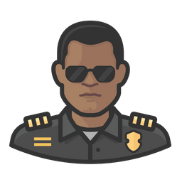 Policial negro  Ícone