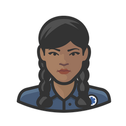 Ems Black Female Worker  Icon