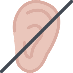 청각 장애  아이콘