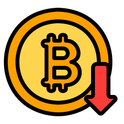 Bitcoin Decrease  Icon