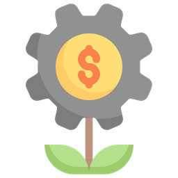 Growth Gear Money  Icon