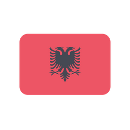 Albania Al Bandera Pais Icono