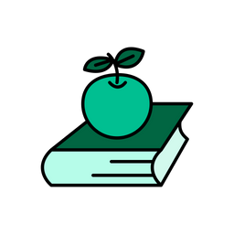 Book And Apple  Icon