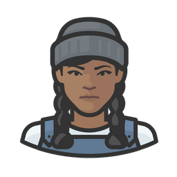 Asian Female Fisher  Icon