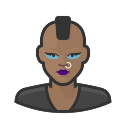 Black Punk Female  Icon