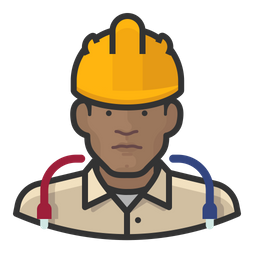 Black Male Technician  Icon