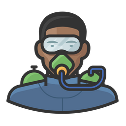 Male Scuba Diver  Icon