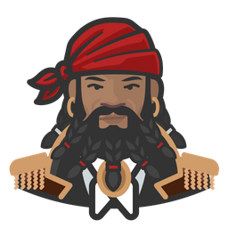 African Pirate Beard Man  Icon