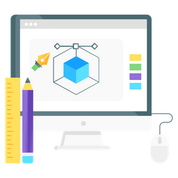3D 모델링  아이콘