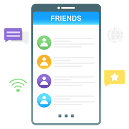 Lista de amigos  Ícone