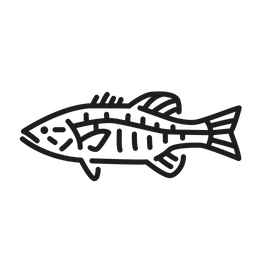 작은입배스 물고기 민물생물 아이콘