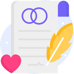 Marriage Certificate  Icon