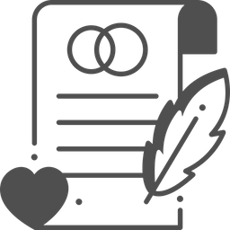 Marriage Certificate  Icon