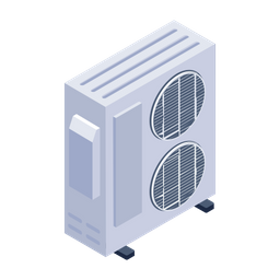 Fenster Klimaanlage Luftkuhler Elektronischer Ventilator Symbol
