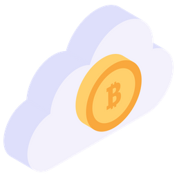 Nube de bitcoins  Icono