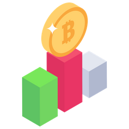 Gráfico de bitcoins  Icono