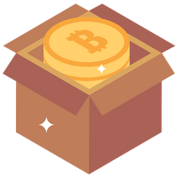 Cartón bitcoin  Icono