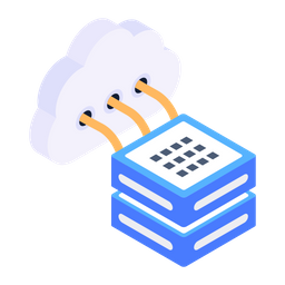 Rede de servidores em nuvem  Ícone