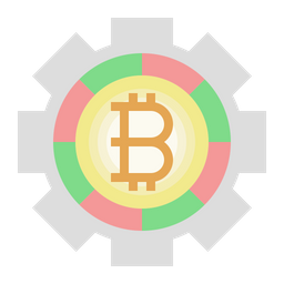 Engrenagem bitcoin  Ícone