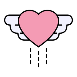 Heart With Wings  Icon