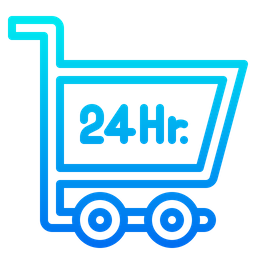 24 Hour Shopping  Icon