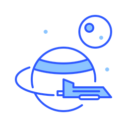 Flying Space Ship Icon