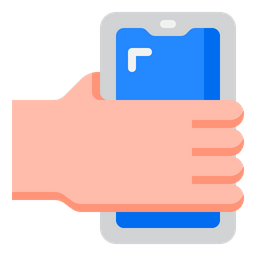 Holding Smartphone Hands Device Icon
