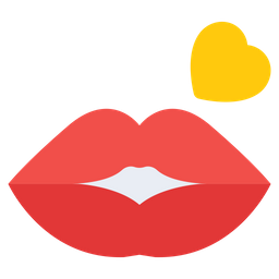 Schimmernde Lippen  Symbol