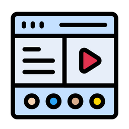 Webpage Browser Video Icon