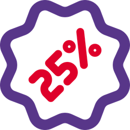 25 Percent Sticker  Icon