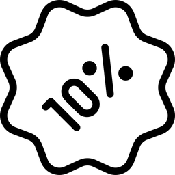 10 Prozent Aufkleber  Symbol