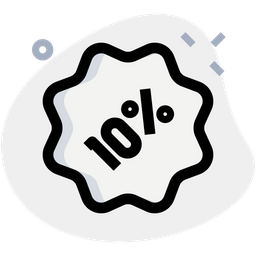 10퍼센트 스티커  아이콘
