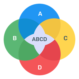 Überlappendes Diagramm  Symbol