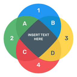 Überlappendes Diagramm  Symbol