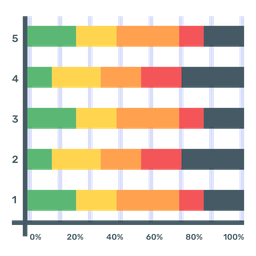 Horizontal Bar Diagram  Icon