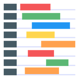 Gantt Chart Data Analytics Business Statistics Icon