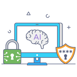 Artificial Intelligence Security  Icon