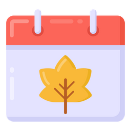 Calendario de otoño  Icono