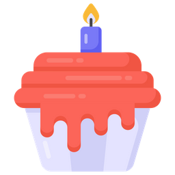 Cupcake de aniversário  Ícone