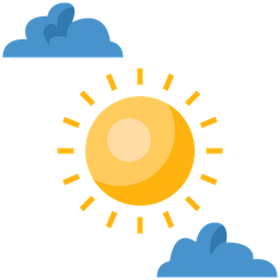 Bewölkt Sonne  Symbol