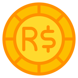 Brazilian Real Coin Currency Icon